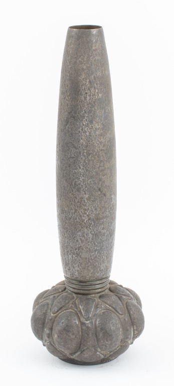 FRENCH ART DECO PEWTER VASE