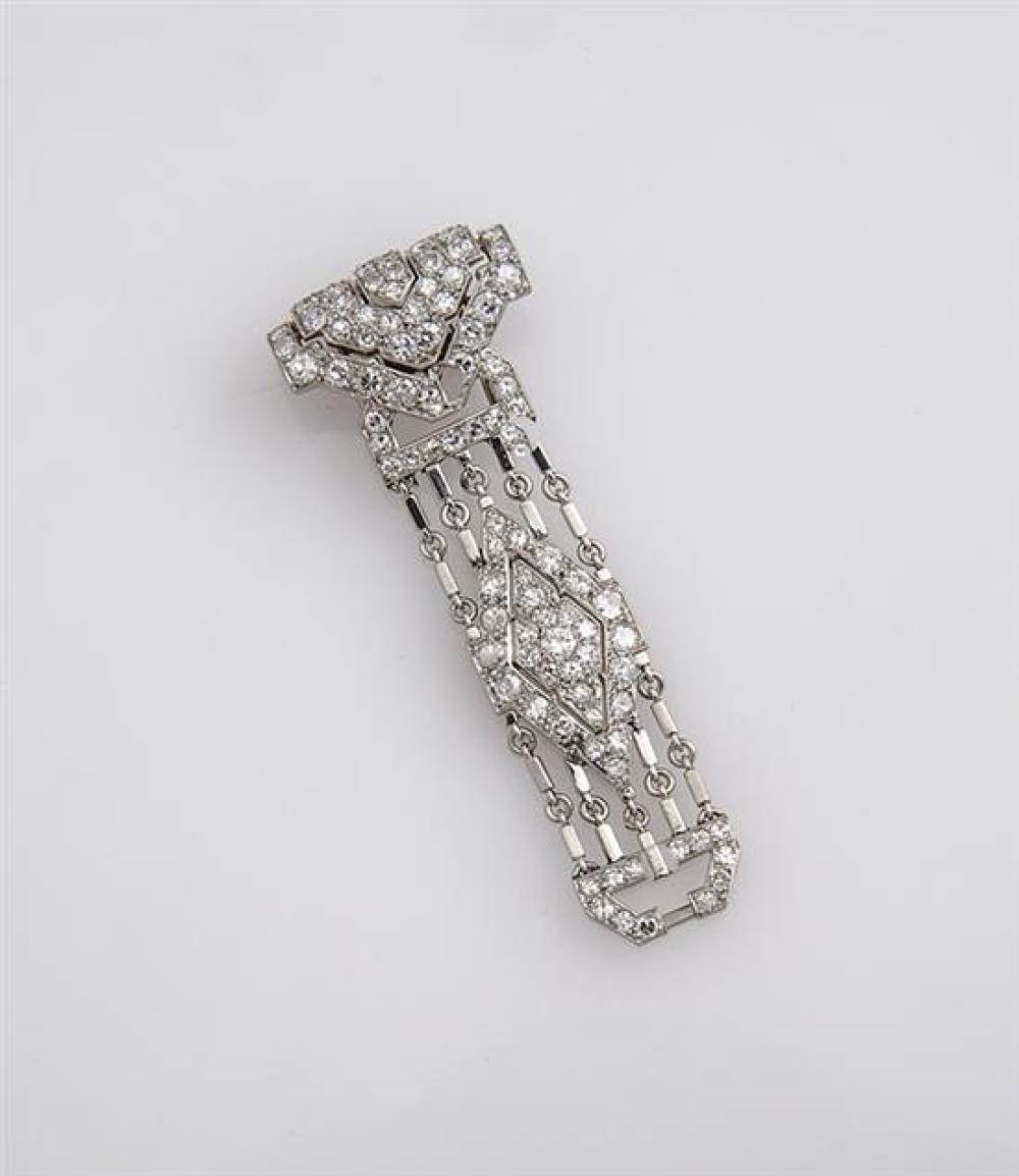 FRENCH ART DECO PLATINUM AND