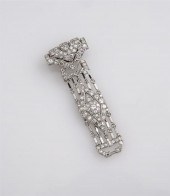FRENCH ART DECO PLATINUM AND D