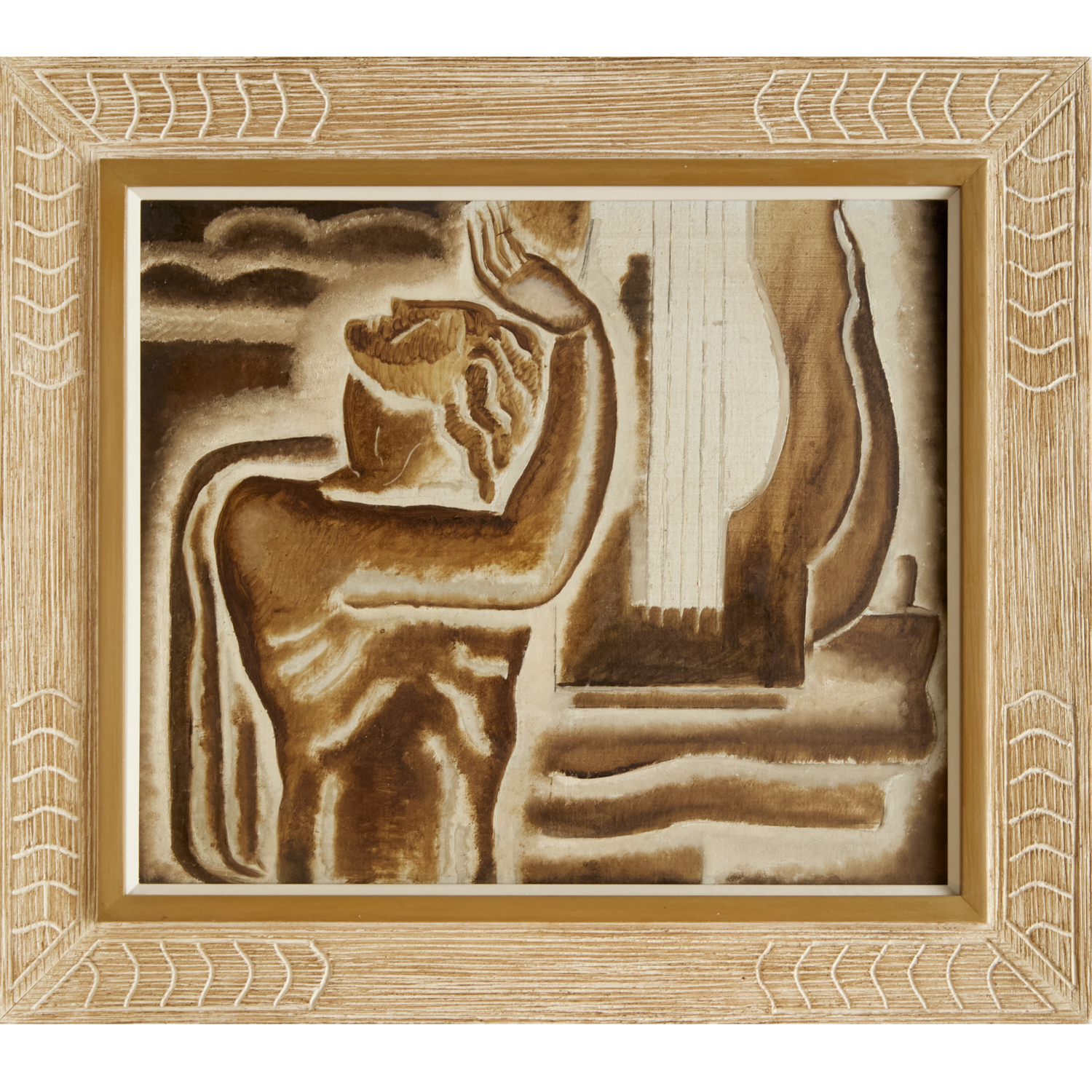 FRENCH ART DECO SCHOOL, OIL ON
