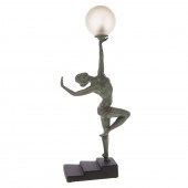 FRENCH ART DECO SPELTER FIGURA