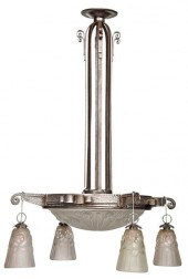 FRENCH ART DECO STEEL AND FROS