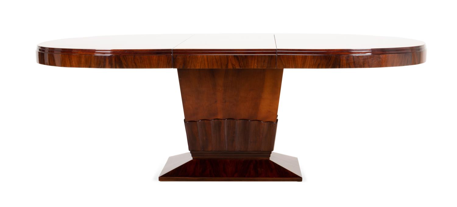 FRENCH ART DECO STYLE WALNUT VENEER