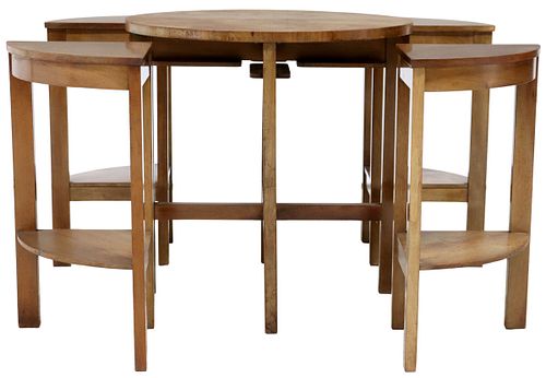 FRENCH ART DECO WALNUT NESTING
