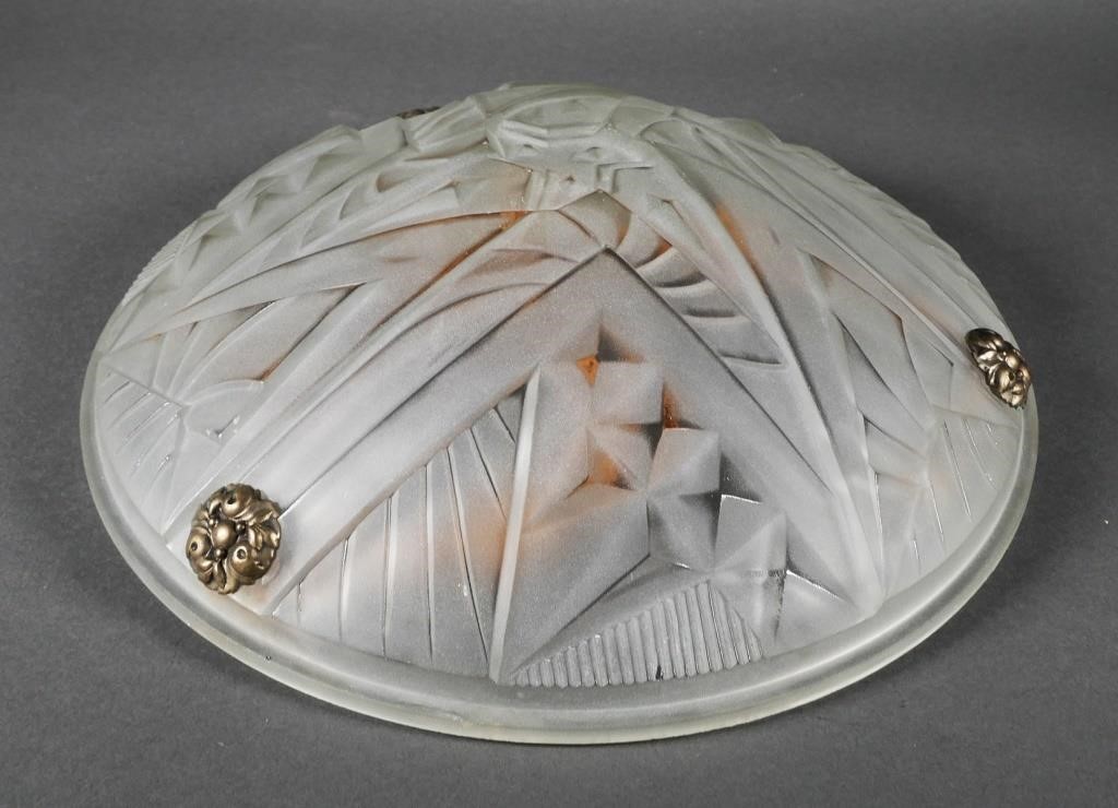 FRENCH ART GLASS HANGING FROSTED