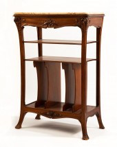 FRENCH ART NOUVEAU CARVED MAHO