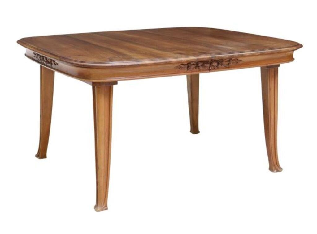 FRENCH ART NOUVEAU CARVED WALNUT