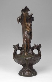 FRENCH ART NOUVEAU FIGURAL BRO