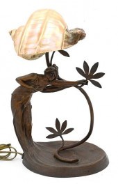 FRENCH ART NOUVEAU FIGURAL SHE