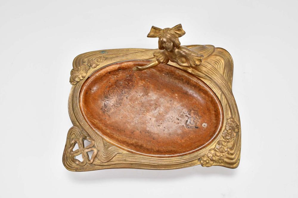 FRENCH ART NOUVEAU GILT BRONZE &