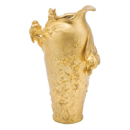 French Art Nouveau Gilt-Bronze Vase