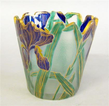 French Art Nouveau glass vase   