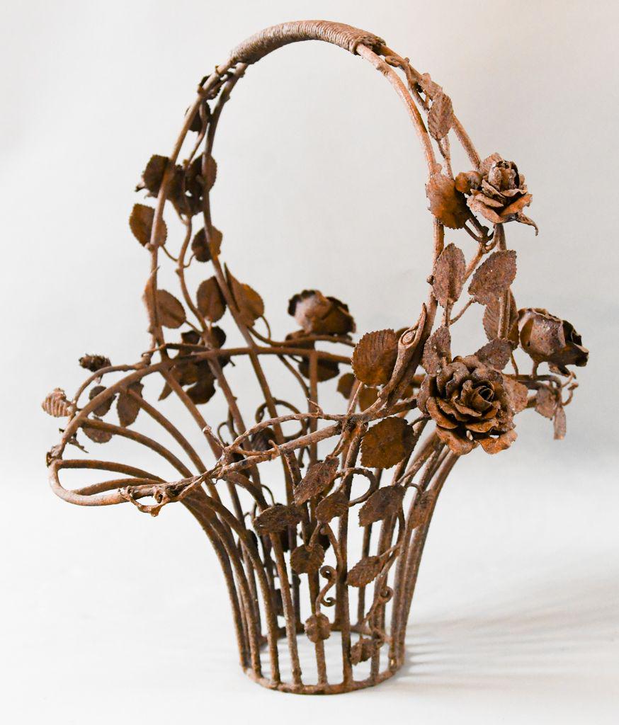 FRENCH ART NOUVEAU IRON FLORAL