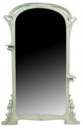 FRENCH ART NOUVEAU PAINTED PIE