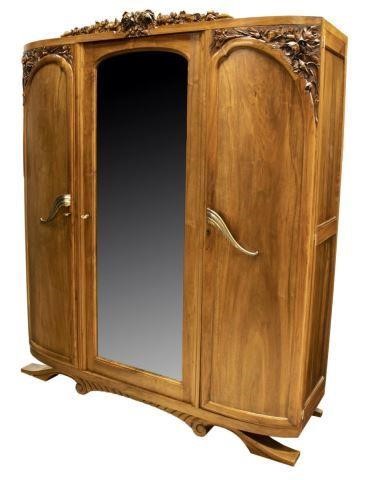FRENCH ART NOUVEAU PERIOD WALNUT