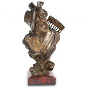 FRENCH ART NOUVEAU SIGNED BUST