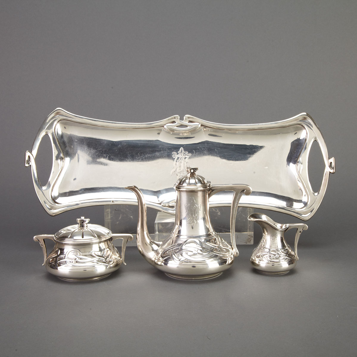 French Art Nouveau Silver Coffee