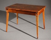 FRENCH ART NOUVEAU WALNUT AND