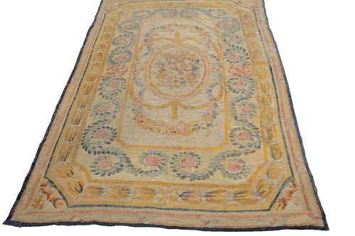 FRENCH AUBUSSON CARPET HAVING