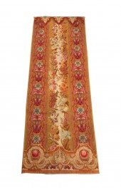 FRENCH AUBUSSON RUG W/ METAL T