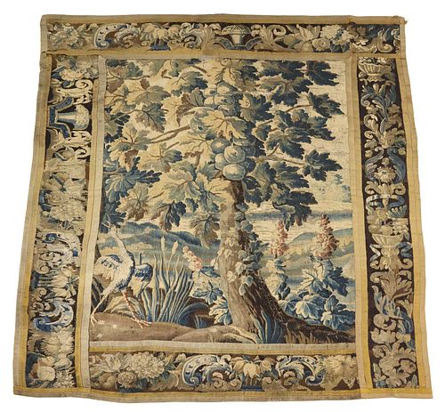 FRENCH AUBUSSON VERDURE TAPESTRY,