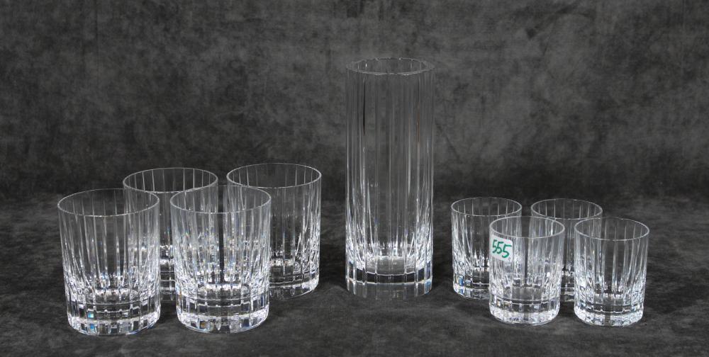 FRENCH BACCARAT CRYSTAL VASE AND