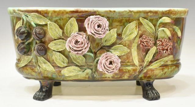 FRENCH BARBOTINE MAJOLICA
