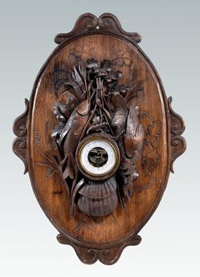 French barometer, carved