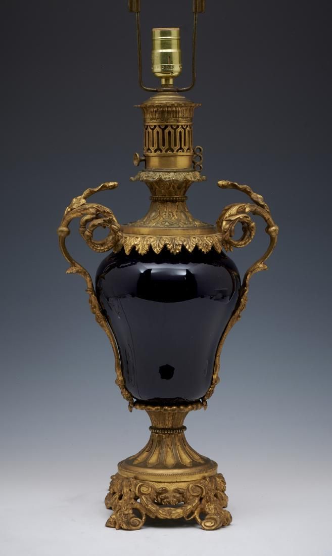 FRENCH BAROQUE BRONZE MOUNTED URN