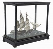 FRENCH BARQUE SHIP MODEL IN GL