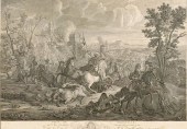 FRENCH BATTLE SCENE ENGRAVING,