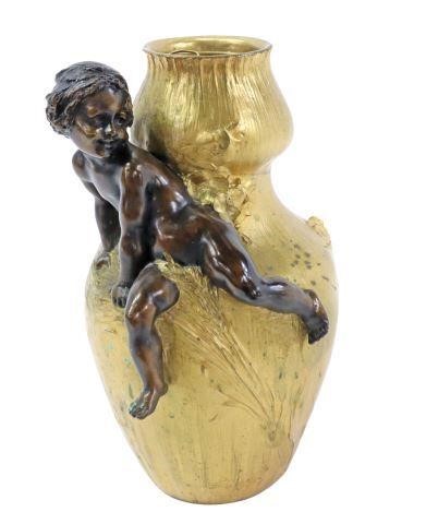 FRENCH BELLE EPOQUE BRONZE DORE &