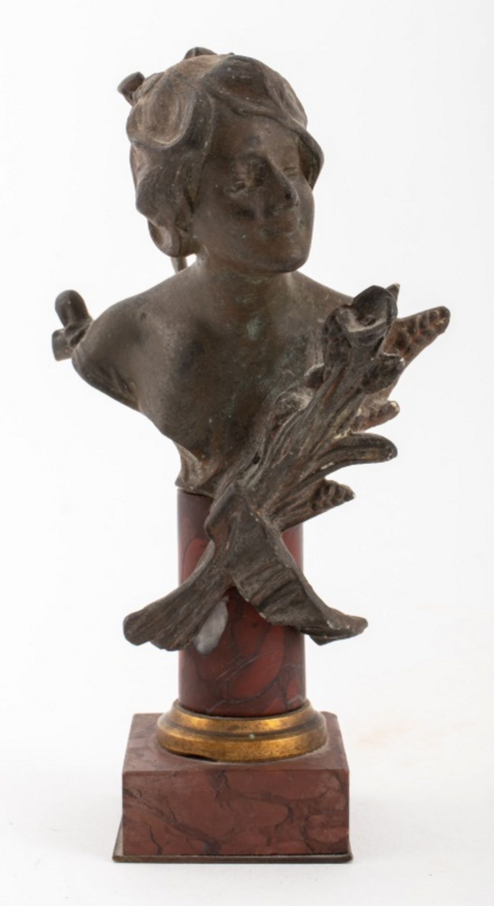 FRENCH BELLE EPOQUE BRONZED METAL