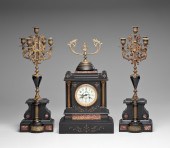 French Black Slate Garniture S