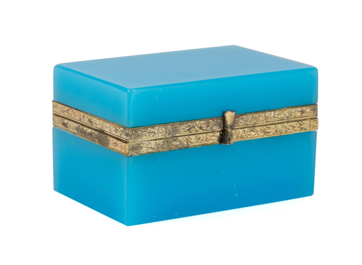 FRENCH BLUE OPALINE GLASS DRESSER