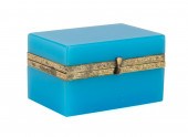 FRENCH BLUE OPALINE GLASS DRES