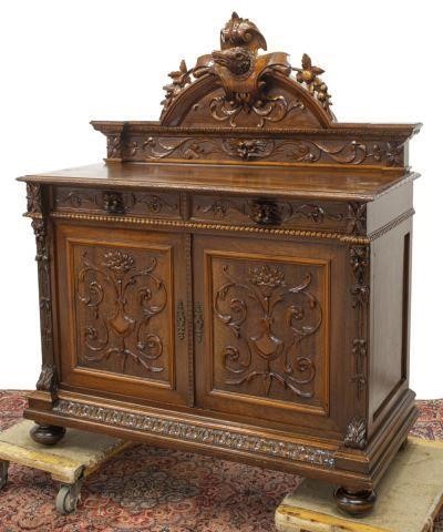 FRENCH BOARS HEAD CARVED WALNUT