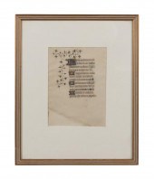 FRENCH BOOK OF HOURS MANUSCRIP