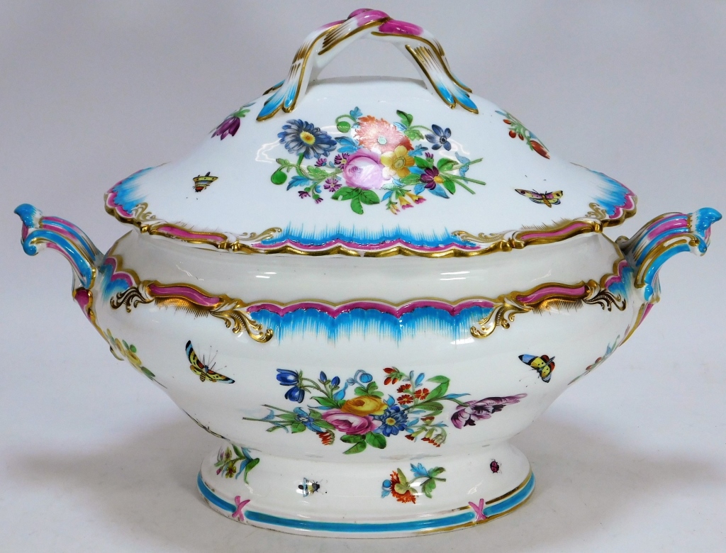FRENCH BOTANICAL PORCELAIN SOUP