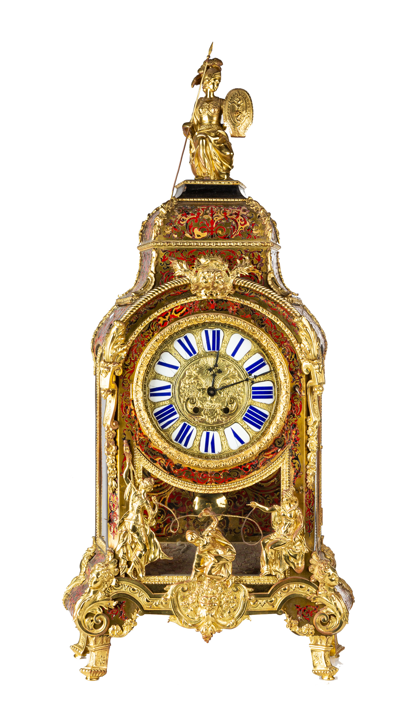FRENCH BOULLE BRACKET CLOCK & SHELF