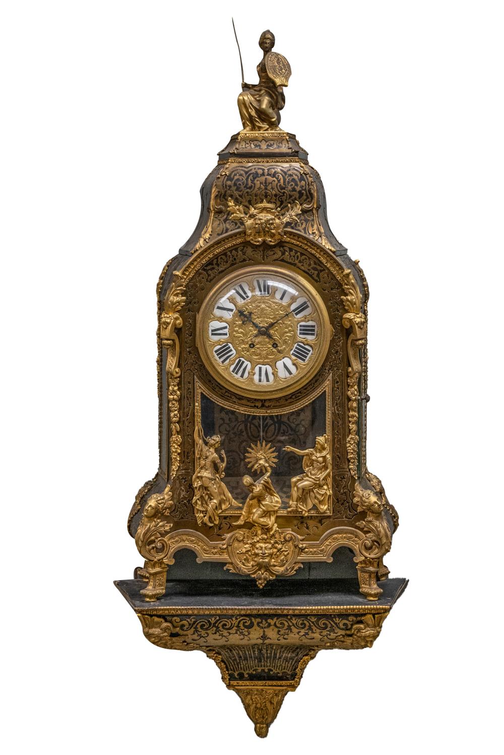 FRENCH BOULLE BRACKET CLOCKthe gilt