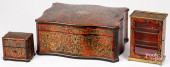 FRENCH BOULLE DRESSER BOX, ETC