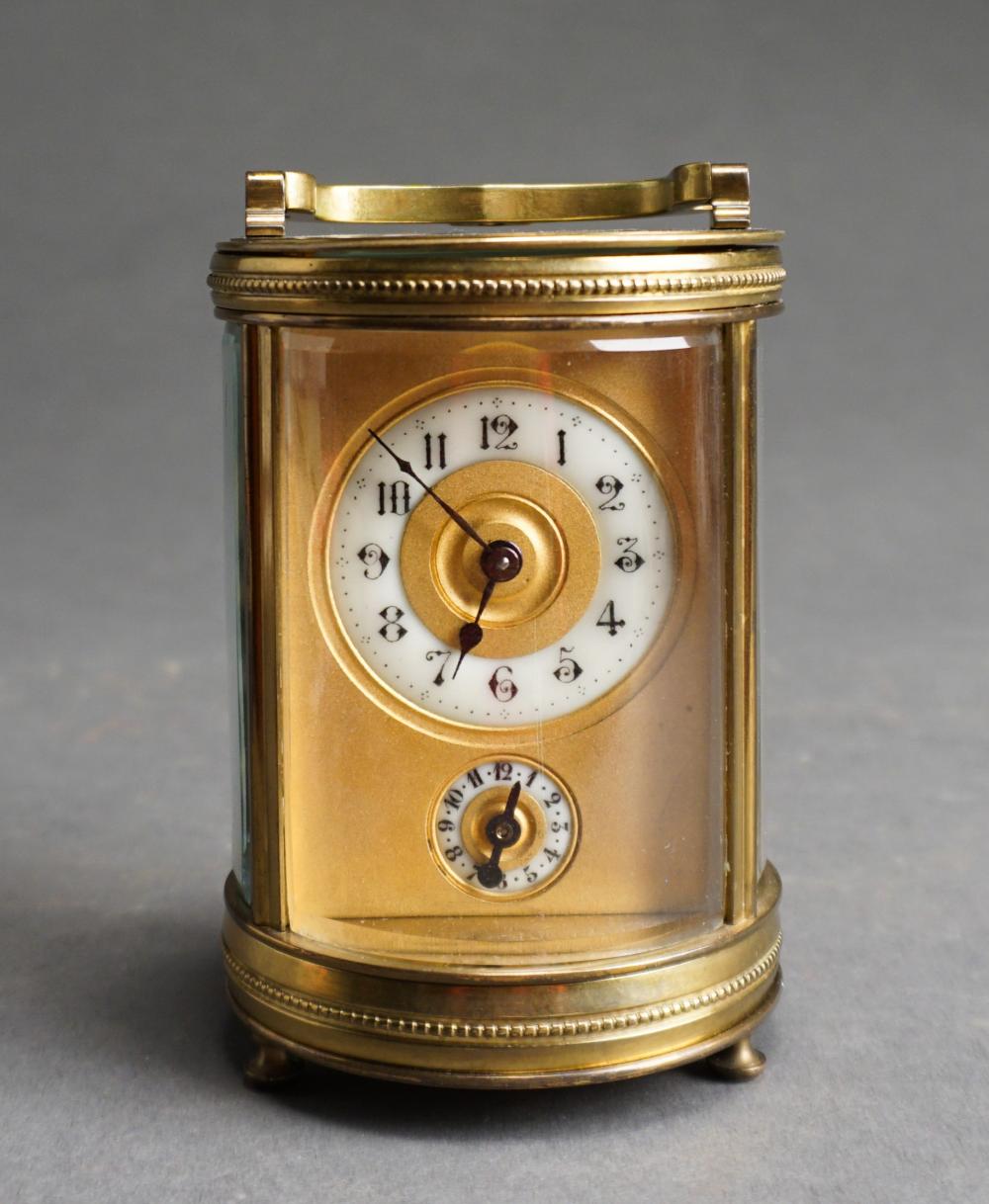 FRENCH BRASS AND BEVEL CUT GLASS