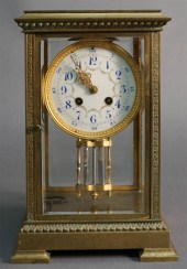 FRENCH BRASS AND BEVEL GLASS M