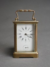 FRENCH BRASS AND CRYSTAL CARRI