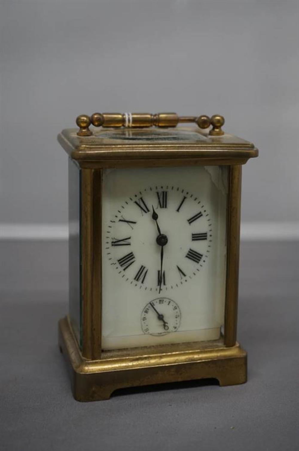 FRENCH BRASS AND CRYSTAL CARRIAGE