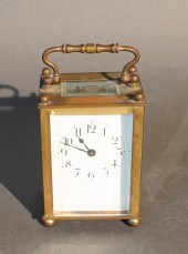 FRENCH BRASS AND CRYSTAL CARRI