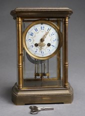 FRENCH BRASS AND CUT GLASS MAN