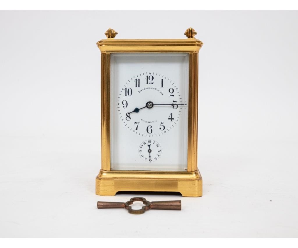 French brass and glass carriage