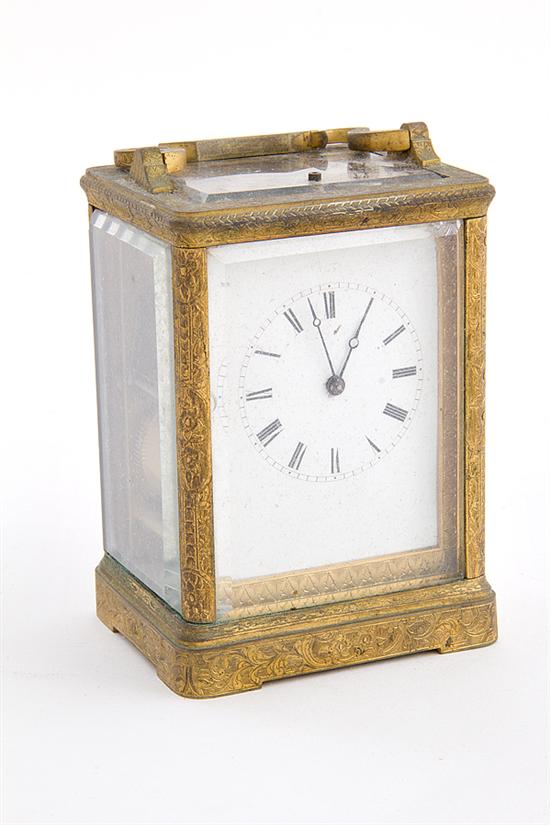 French brass and glass repeating